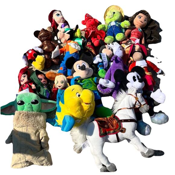 Huge Disney Mickey Minnie Plush Lot 6”-14” Vintage 90’s -2000’s 20+ Pieces - Picture 2 of 4